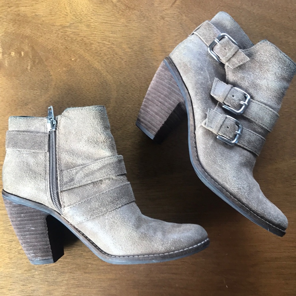 Dolce vita tan booties with buckles